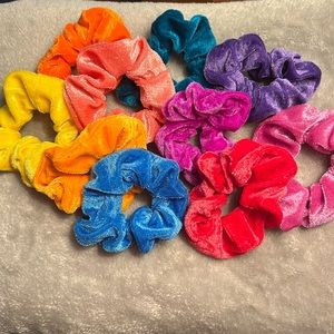 Velvet Scrunchie Set of 10